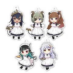 島村シャルロット・堰代ミコ・柚原いづみ・獅子王クリス・瑚白ユリ ミニアクリルキーホルダー5個セット キュアメイドカフェver.