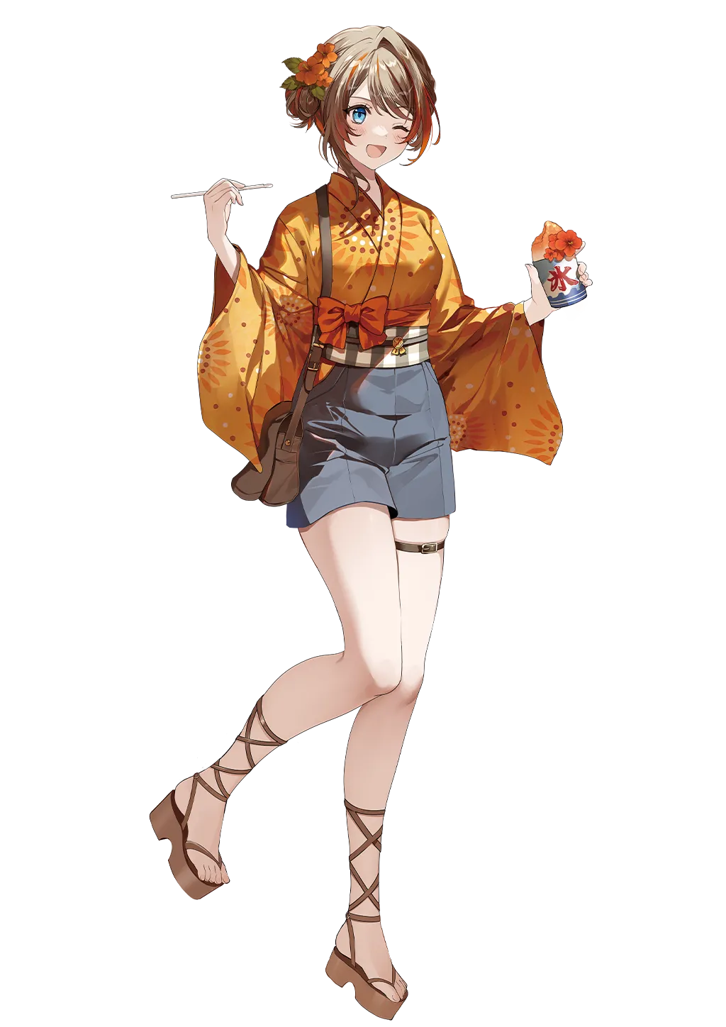 橙里セイ（浴衣）