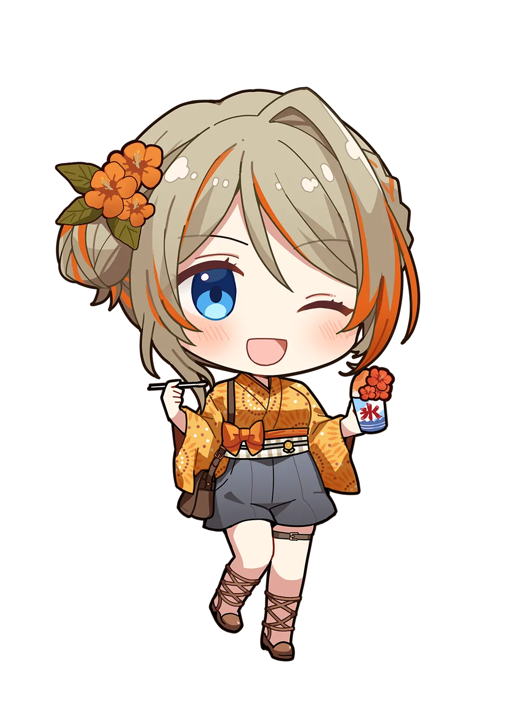 橙里セイ（ちびきゃら【浴衣】）